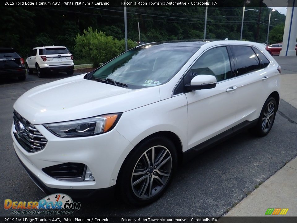 2019 Ford Edge Titanium AWD White Platinum / Ceramic Photo #7