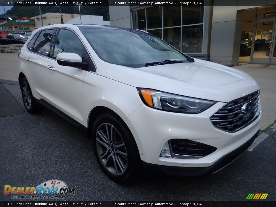 2019 Ford Edge Titanium AWD White Platinum / Ceramic Photo #9