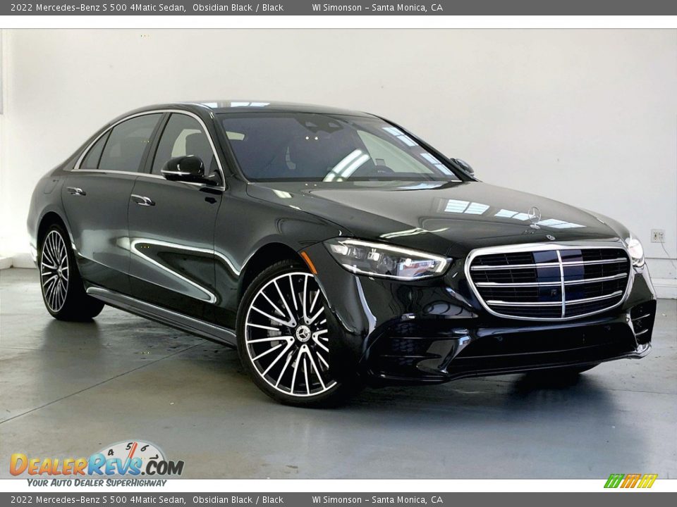 2022 Mercedes-Benz S 500 4Matic Sedan Obsidian Black / Black Photo #12