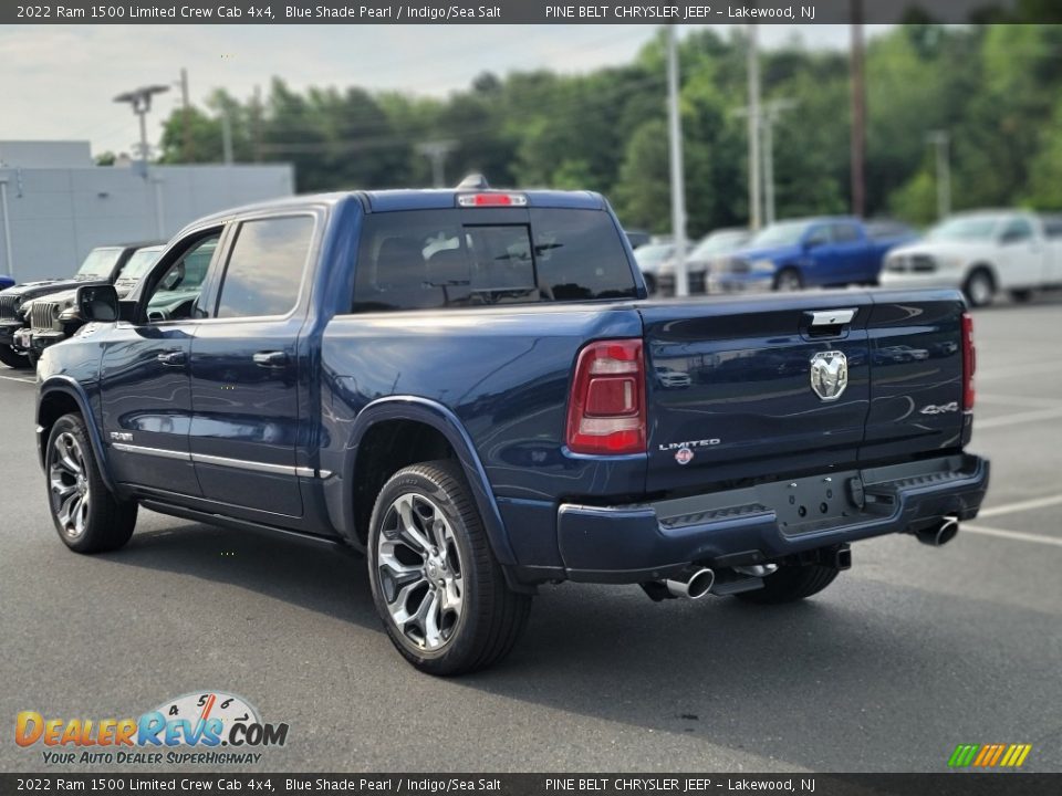 2022 Ram 1500 Limited Crew Cab 4x4 Blue Shade Pearl / Indigo/Sea Salt Photo #4