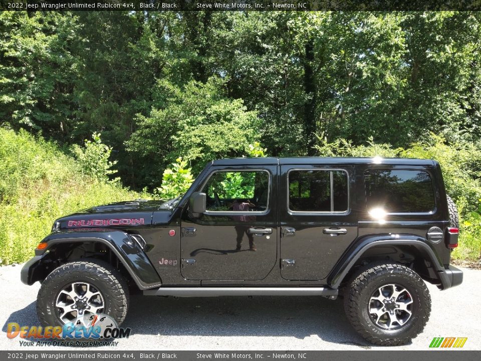 2022 Jeep Wrangler Unlimited Rubicon 4x4 Black / Black Photo #1