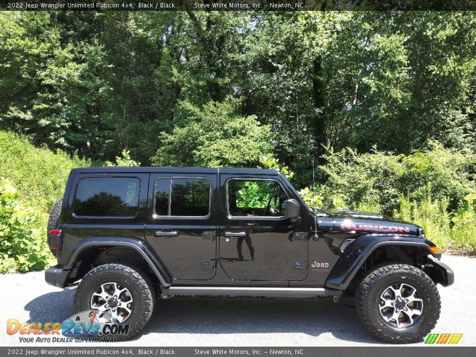 2022 Jeep Wrangler Unlimited Rubicon 4x4 Black / Black Photo #5