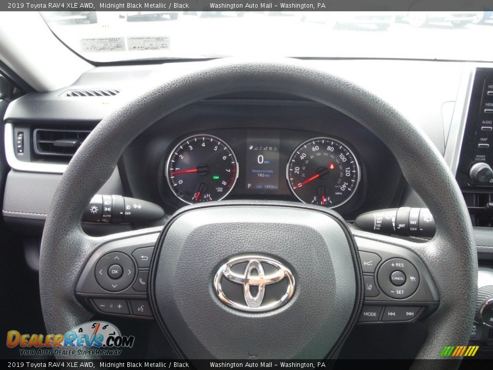 2019 Toyota RAV4 XLE AWD Midnight Black Metallic / Black Photo #26