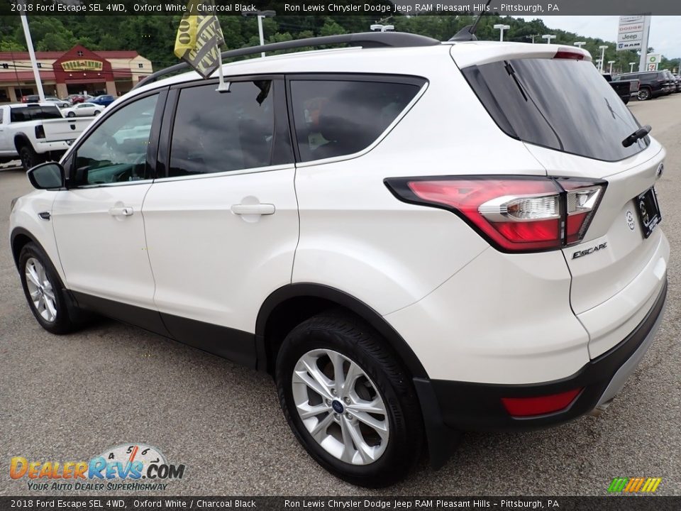 2018 Ford Escape SEL 4WD Oxford White / Charcoal Black Photo #3