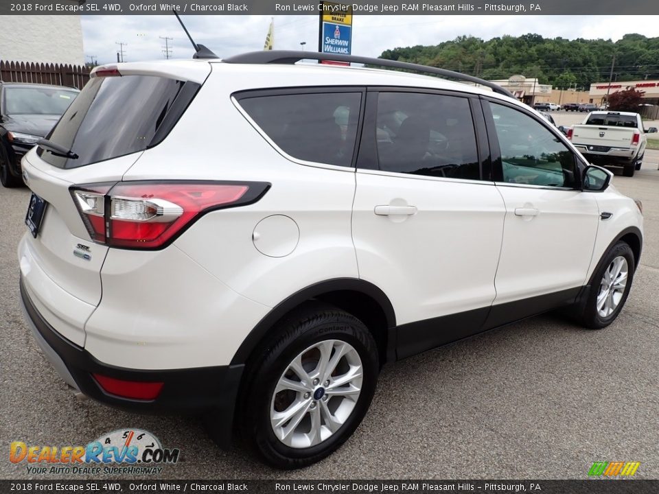 2018 Ford Escape SEL 4WD Oxford White / Charcoal Black Photo #6