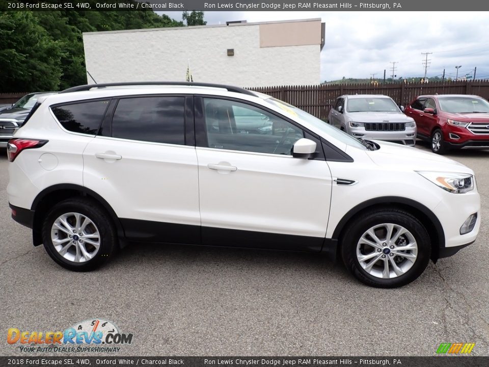 2018 Ford Escape SEL 4WD Oxford White / Charcoal Black Photo #7