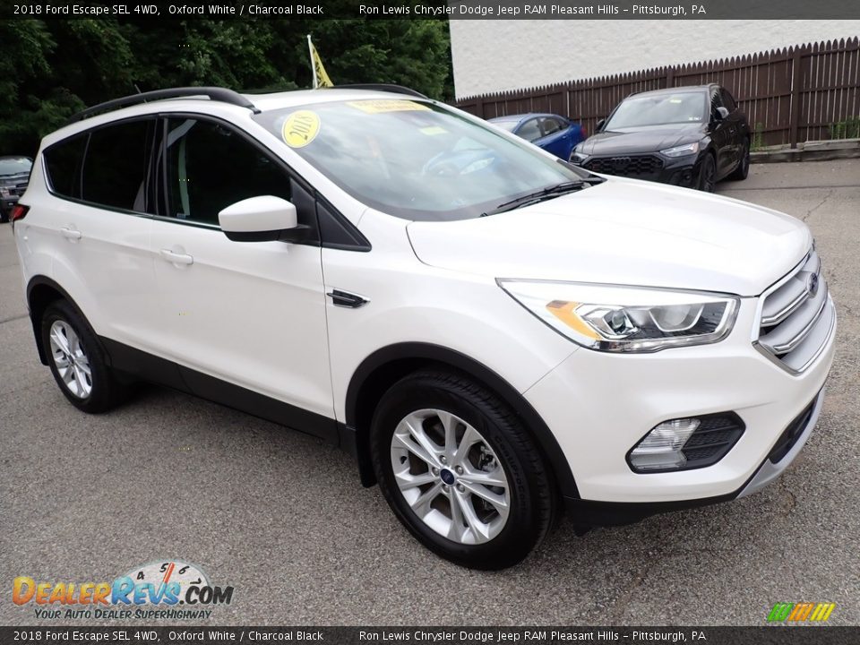 2018 Ford Escape SEL 4WD Oxford White / Charcoal Black Photo #8