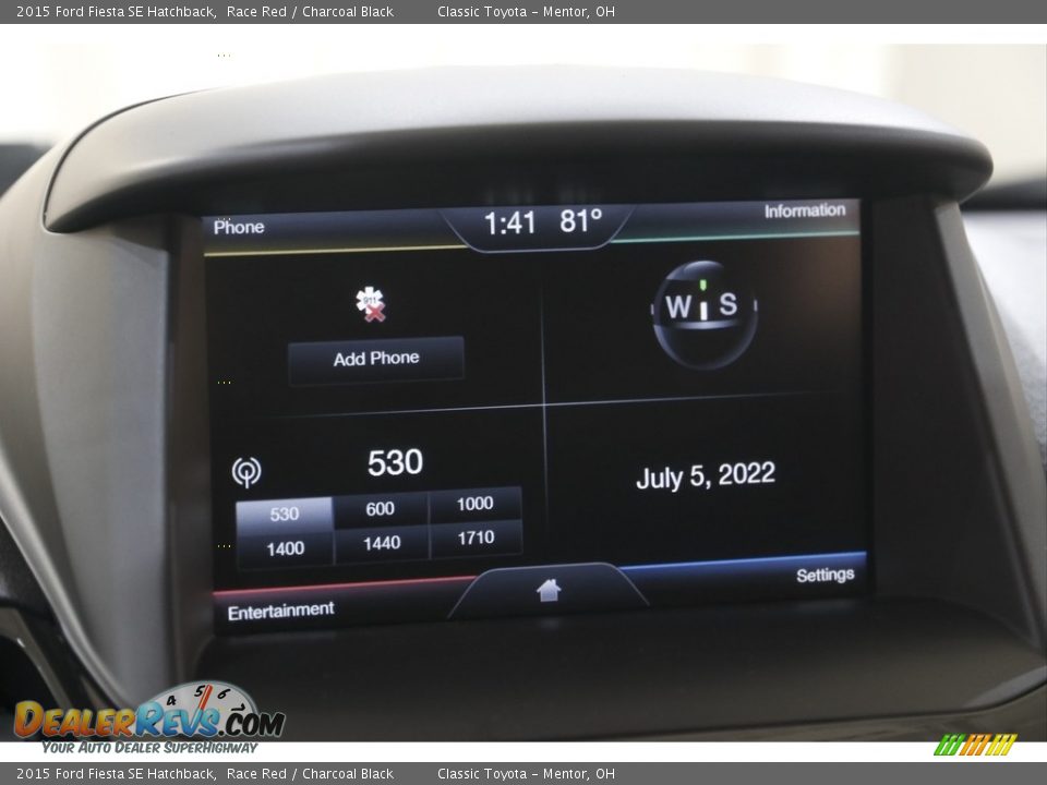 2015 Ford Fiesta SE Hatchback Race Red / Charcoal Black Photo #10