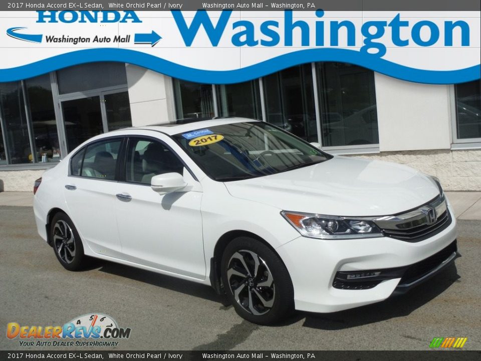 2017 Honda Accord EX-L Sedan White Orchid Pearl / Ivory Photo #1