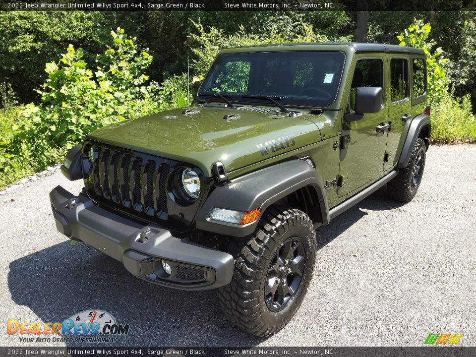 2022 Jeep Wrangler Unlimited Willys Sport 4x4 Sarge Green / Black Photo #2