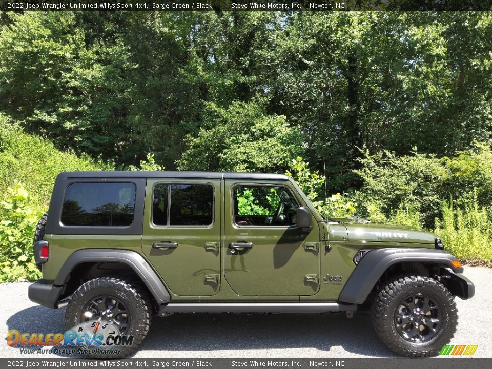 2022 Jeep Wrangler Unlimited Willys Sport 4x4 Sarge Green / Black Photo #5