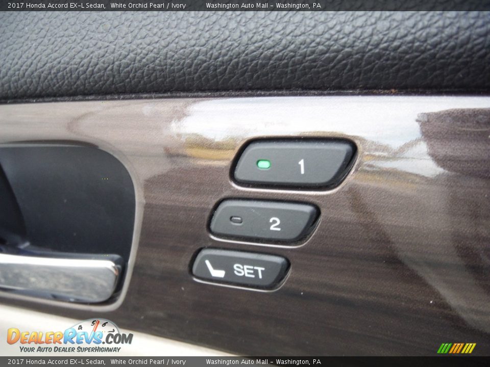 2017 Honda Accord EX-L Sedan White Orchid Pearl / Ivory Photo #15