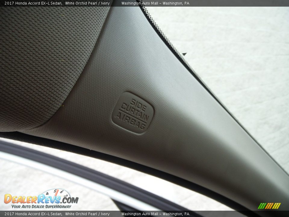 2017 Honda Accord EX-L Sedan White Orchid Pearl / Ivory Photo #16