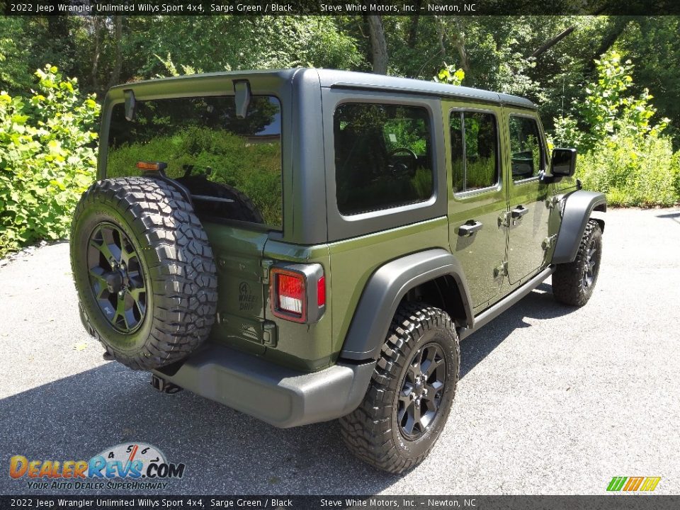 2022 Jeep Wrangler Unlimited Willys Sport 4x4 Sarge Green / Black Photo #6