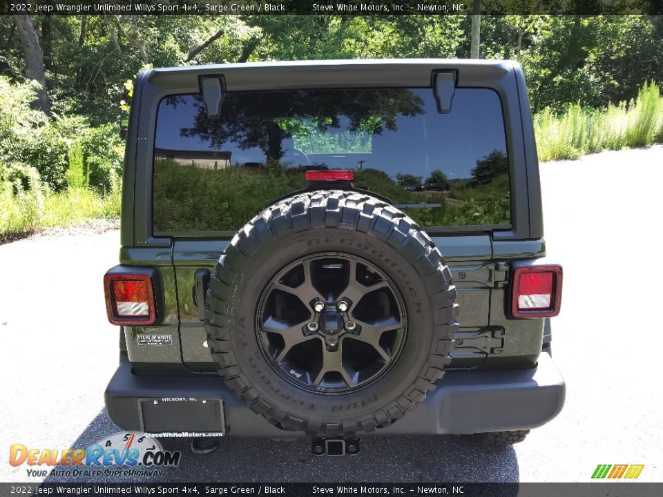 2022 Jeep Wrangler Unlimited Willys Sport 4x4 Sarge Green / Black Photo #7