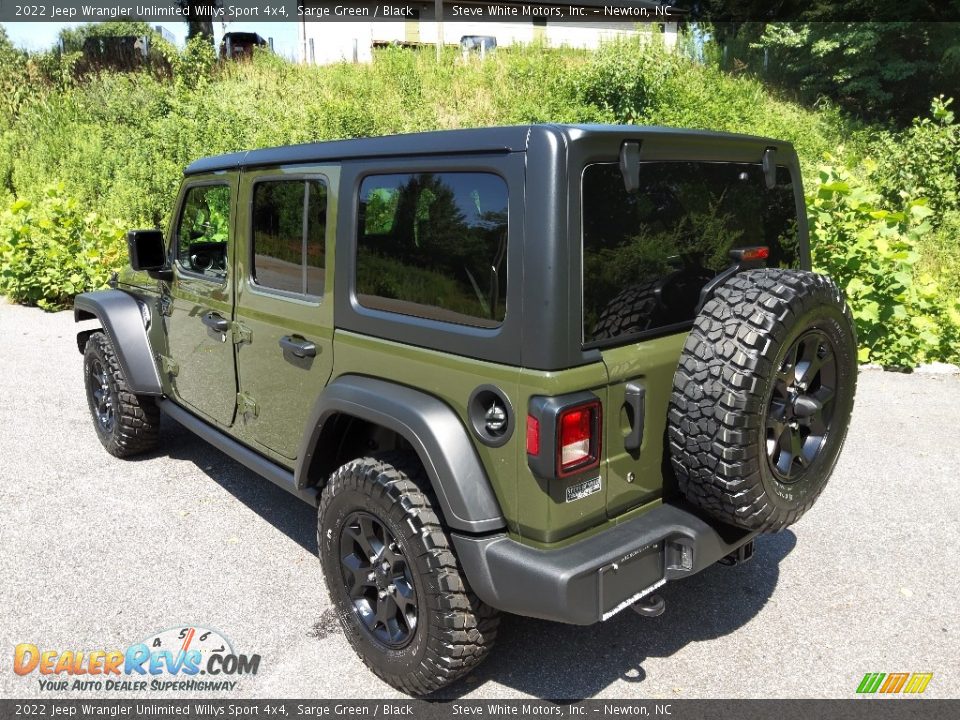 2022 Jeep Wrangler Unlimited Willys Sport 4x4 Sarge Green / Black Photo #8