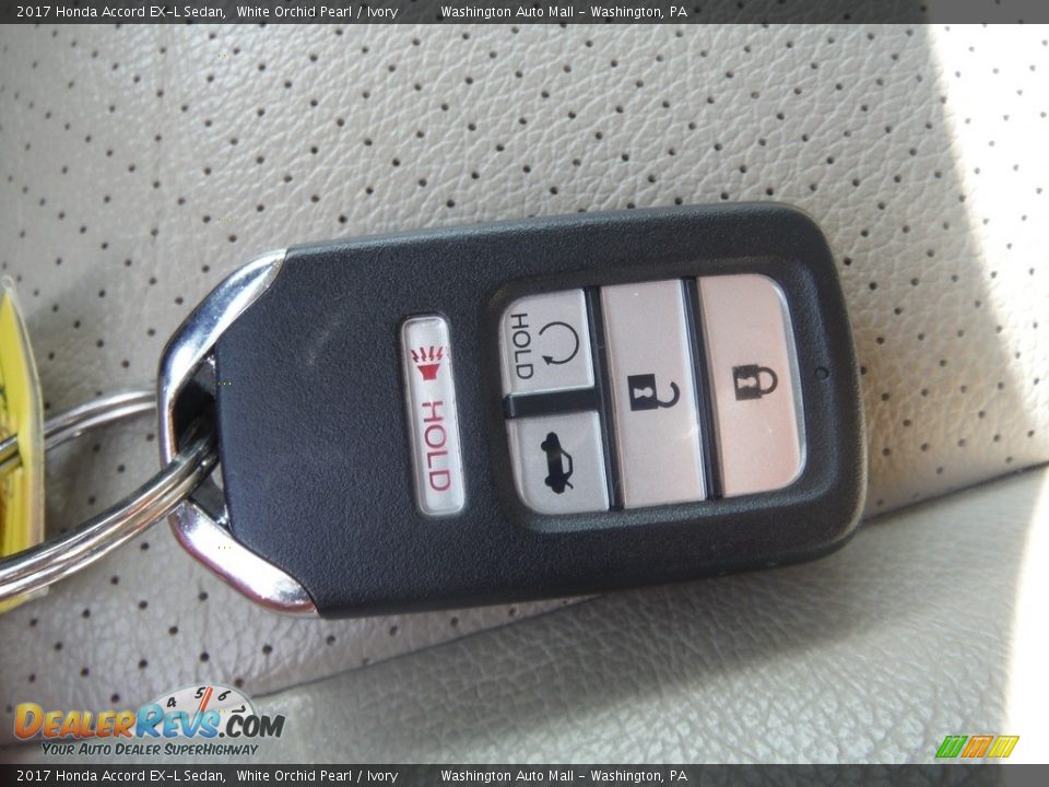 2017 Honda Accord EX-L Sedan White Orchid Pearl / Ivory Photo #28