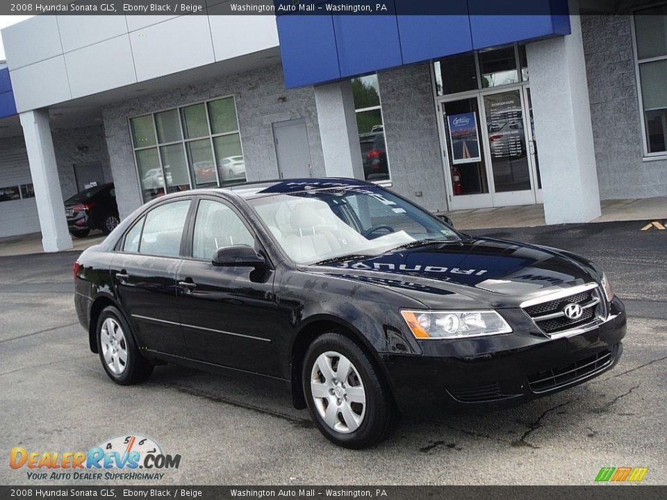 2008 Hyundai Sonata GLS Ebony Black / Beige Photo #1