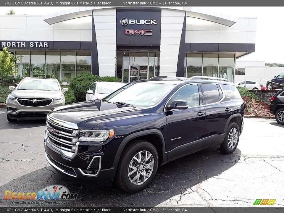 2021 GMC Acadia SLT AWD Midnight Blue Metallic / Jet Black Photo #1