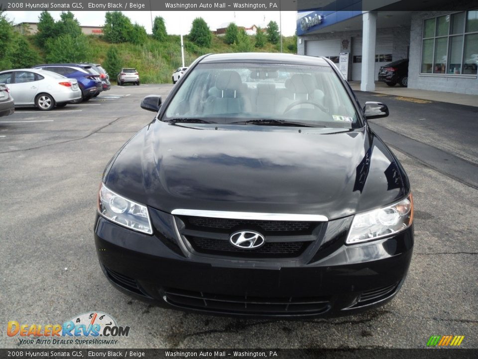 2008 Hyundai Sonata GLS Ebony Black / Beige Photo #4