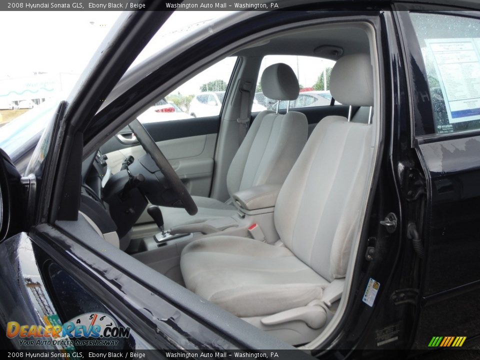 2008 Hyundai Sonata GLS Ebony Black / Beige Photo #10