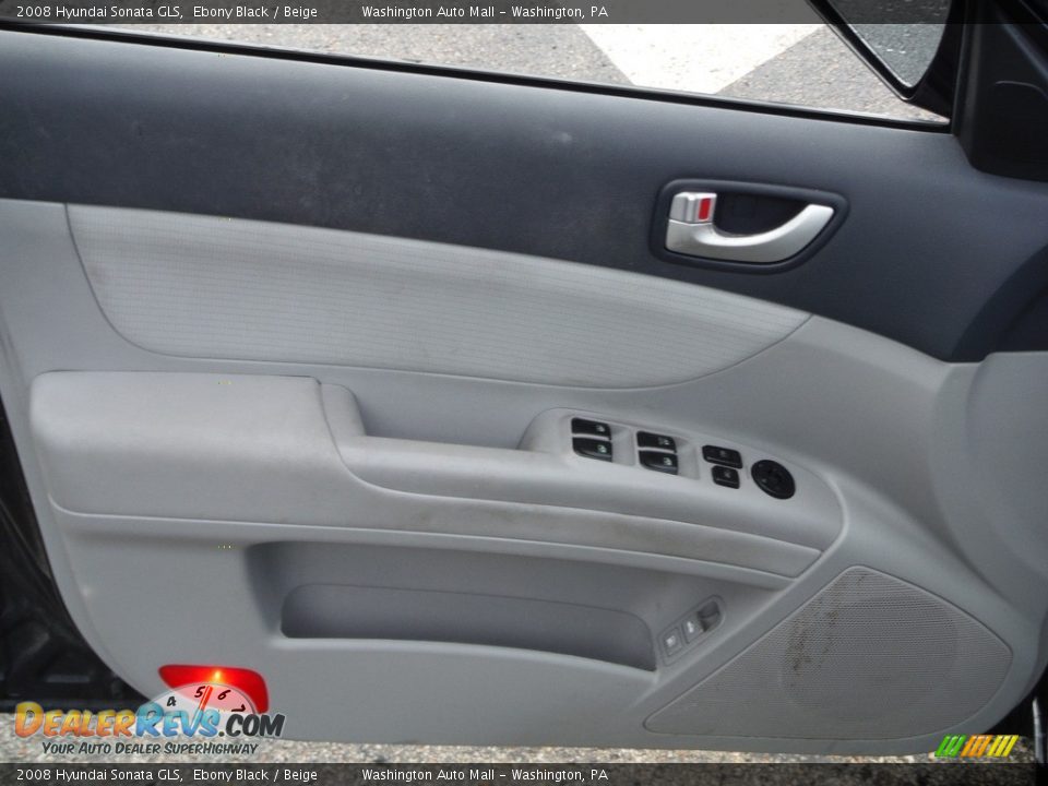 2008 Hyundai Sonata GLS Ebony Black / Beige Photo #11