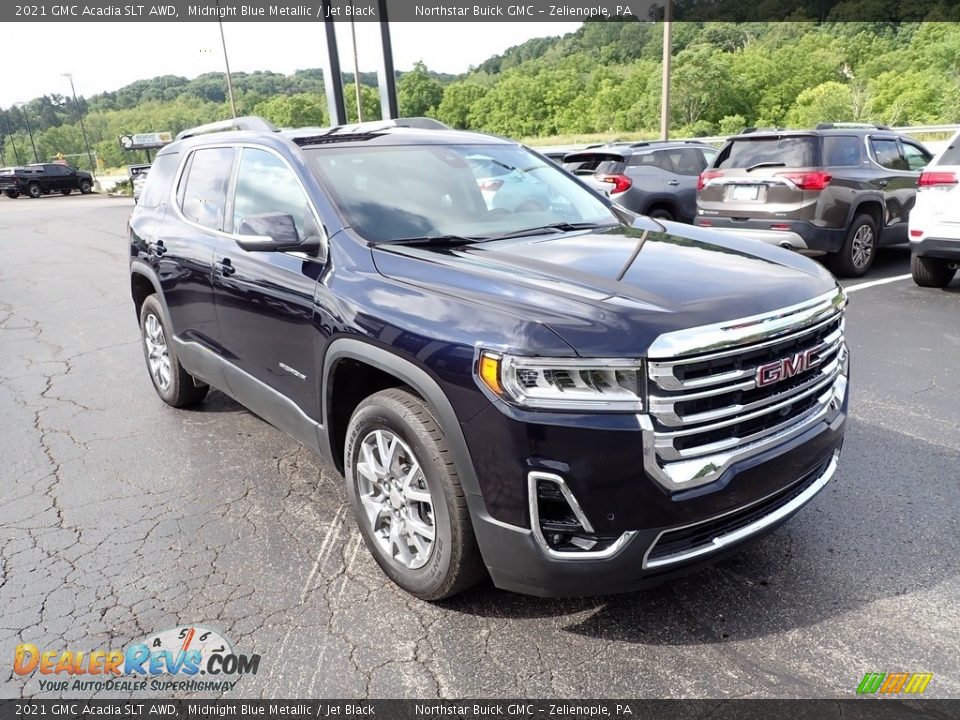 2021 GMC Acadia SLT AWD Midnight Blue Metallic / Jet Black Photo #9