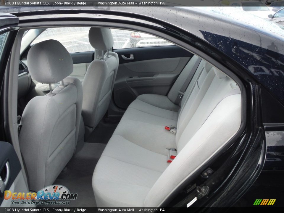 2008 Hyundai Sonata GLS Ebony Black / Beige Photo #18