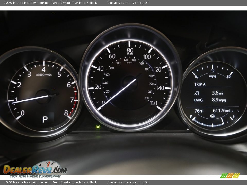 2020 Mazda Mazda6 Touring Deep Crystal Blue Mica / Black Photo #8