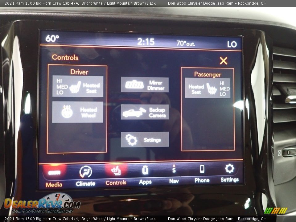 2021 Ram 1500 Big Horn Crew Cab 4x4 Bright White / Light Mountain Brown/Black Photo #3