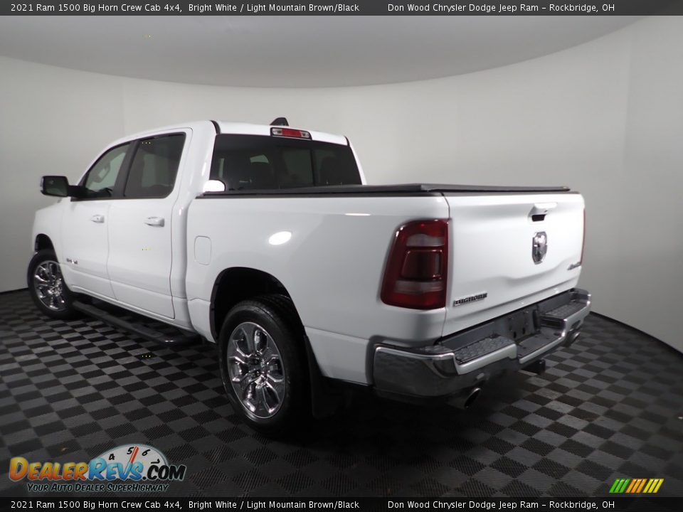 2021 Ram 1500 Big Horn Crew Cab 4x4 Bright White / Light Mountain Brown/Black Photo #8