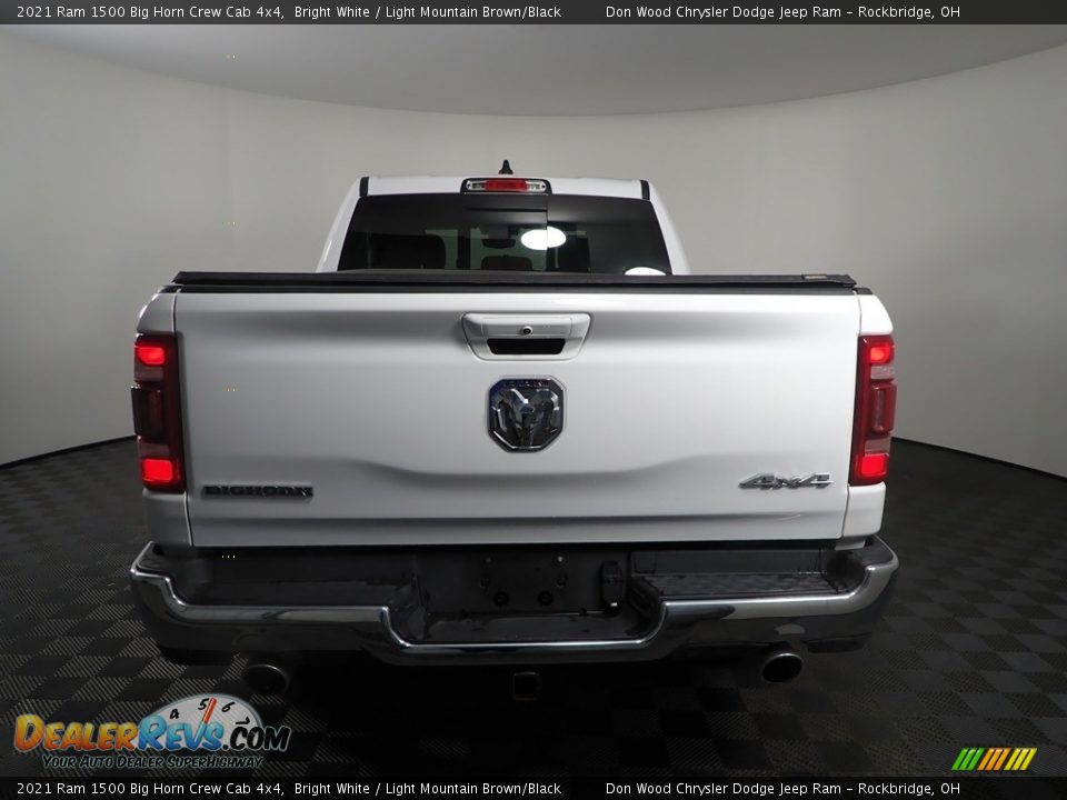 2021 Ram 1500 Big Horn Crew Cab 4x4 Bright White / Light Mountain Brown/Black Photo #9