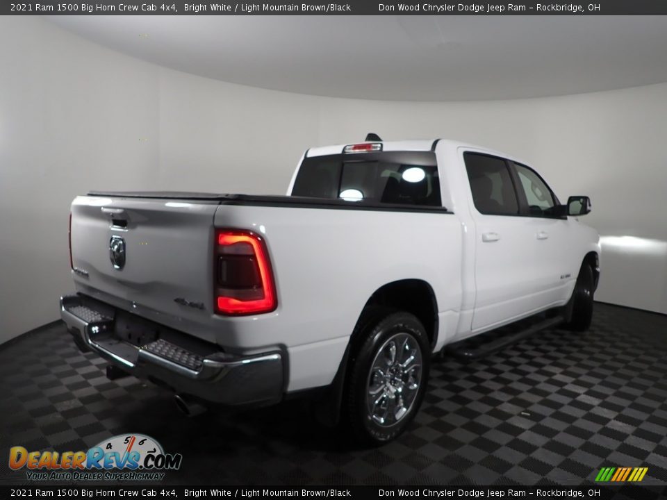 2021 Ram 1500 Big Horn Crew Cab 4x4 Bright White / Light Mountain Brown/Black Photo #12