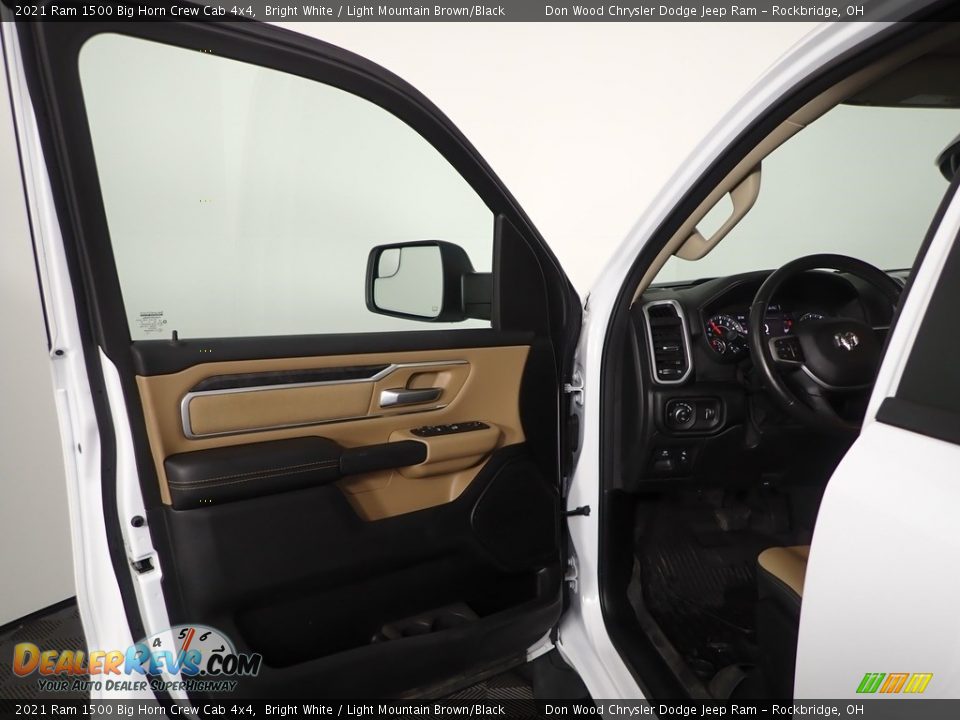 2021 Ram 1500 Big Horn Crew Cab 4x4 Bright White / Light Mountain Brown/Black Photo #13