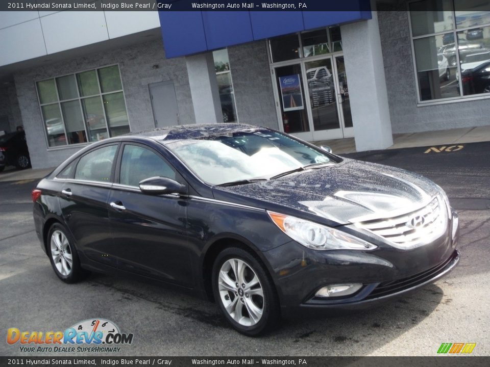 2011 Hyundai Sonata Limited Indigo Blue Pearl / Gray Photo #1