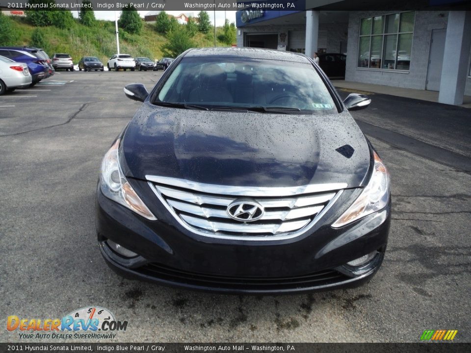 2011 Hyundai Sonata Limited Indigo Blue Pearl / Gray Photo #5