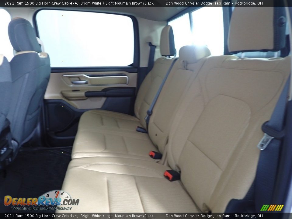 2021 Ram 1500 Big Horn Crew Cab 4x4 Bright White / Light Mountain Brown/Black Photo #27