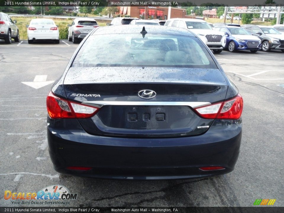 2011 Hyundai Sonata Limited Indigo Blue Pearl / Gray Photo #10