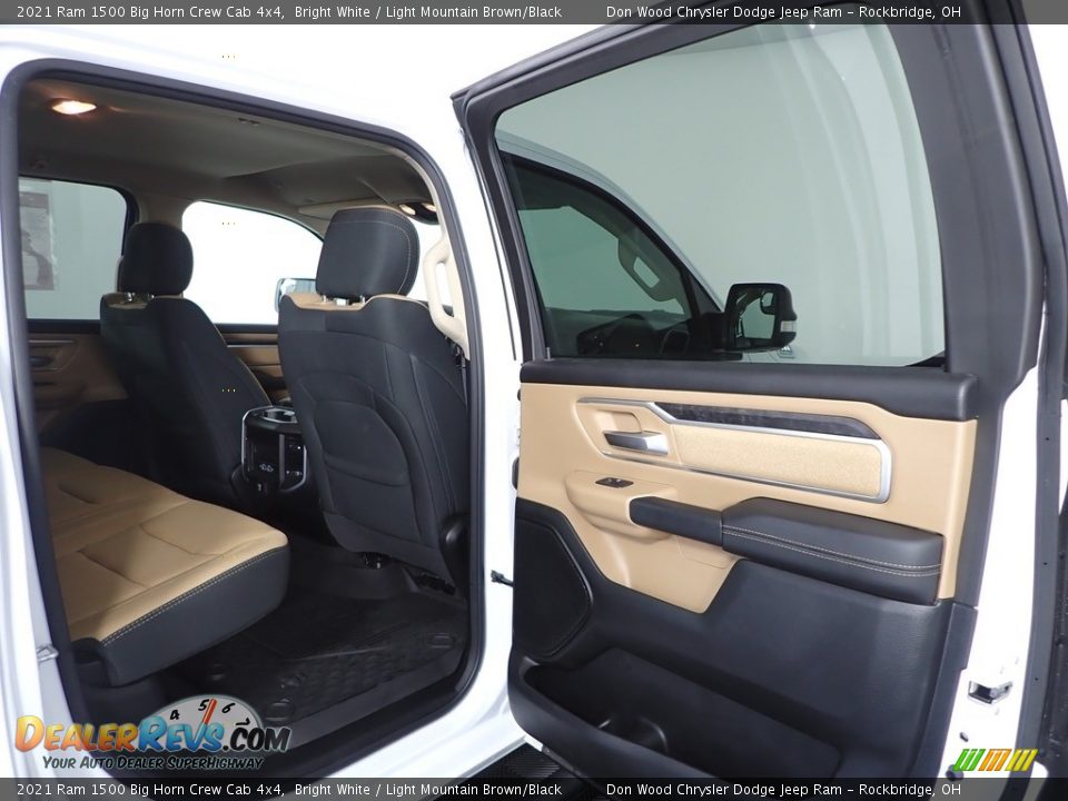 2021 Ram 1500 Big Horn Crew Cab 4x4 Bright White / Light Mountain Brown/Black Photo #33