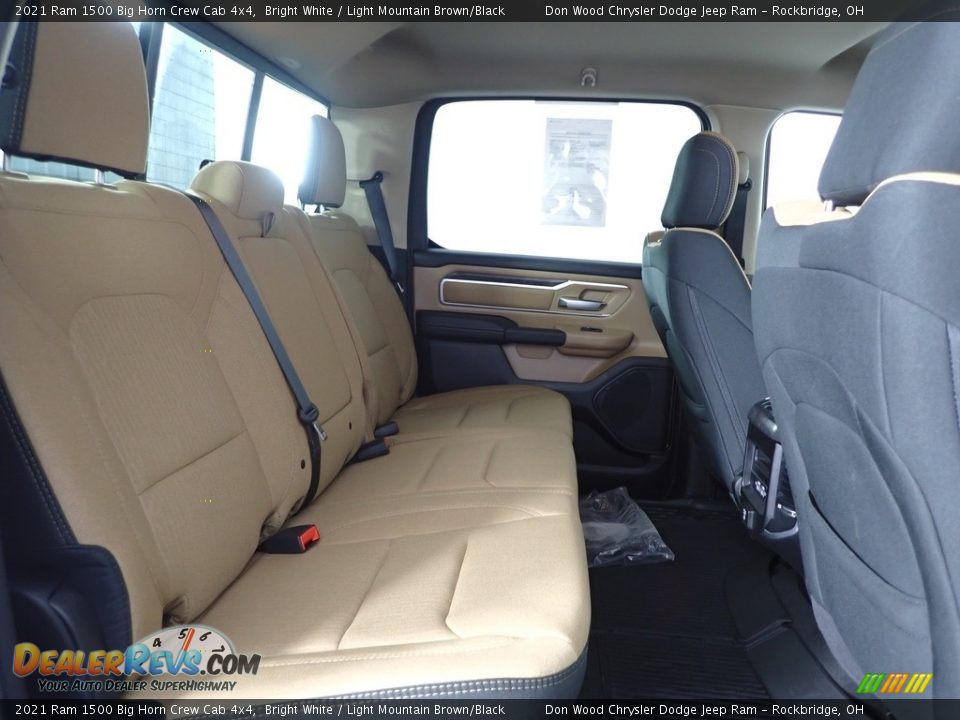 2021 Ram 1500 Big Horn Crew Cab 4x4 Bright White / Light Mountain Brown/Black Photo #34