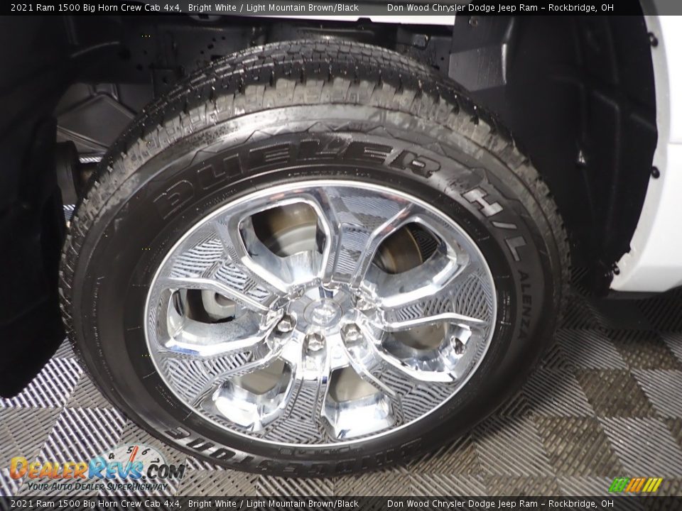 2021 Ram 1500 Big Horn Crew Cab 4x4 Bright White / Light Mountain Brown/Black Photo #35