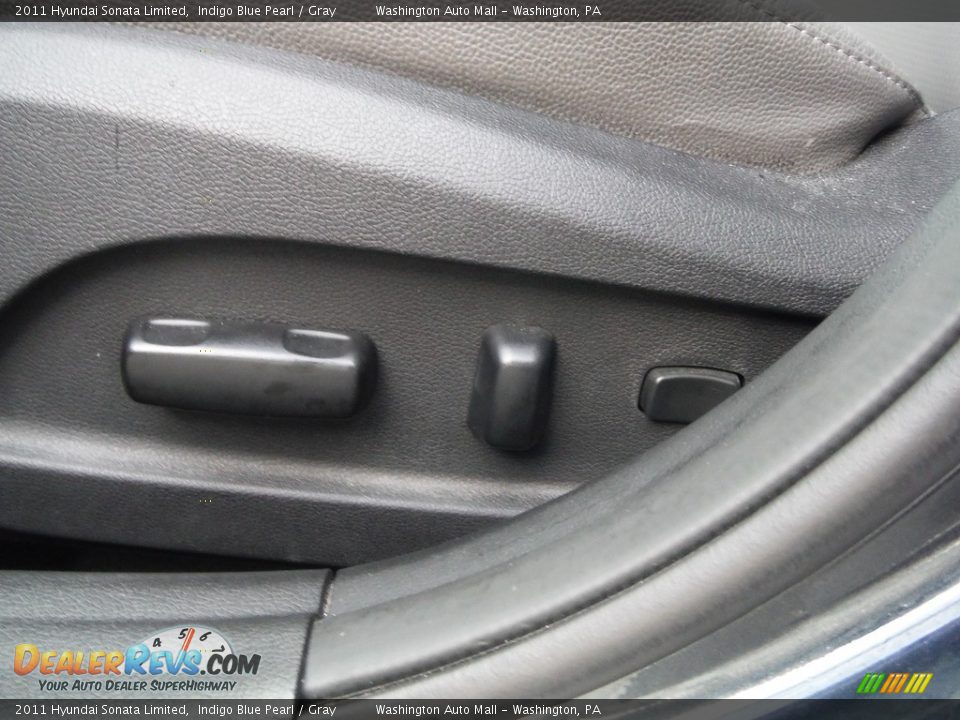2011 Hyundai Sonata Limited Indigo Blue Pearl / Gray Photo #16