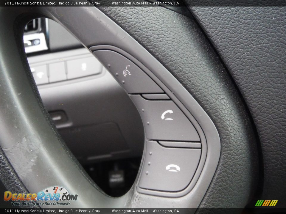 2011 Hyundai Sonata Limited Indigo Blue Pearl / Gray Photo #29