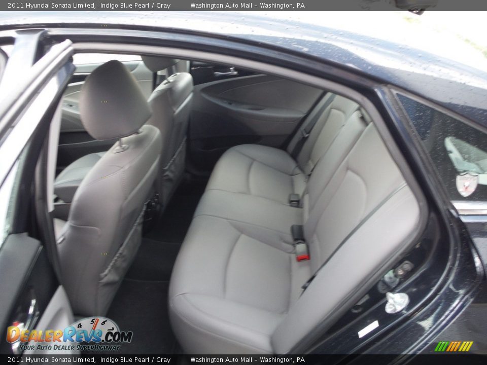 2011 Hyundai Sonata Limited Indigo Blue Pearl / Gray Photo #32