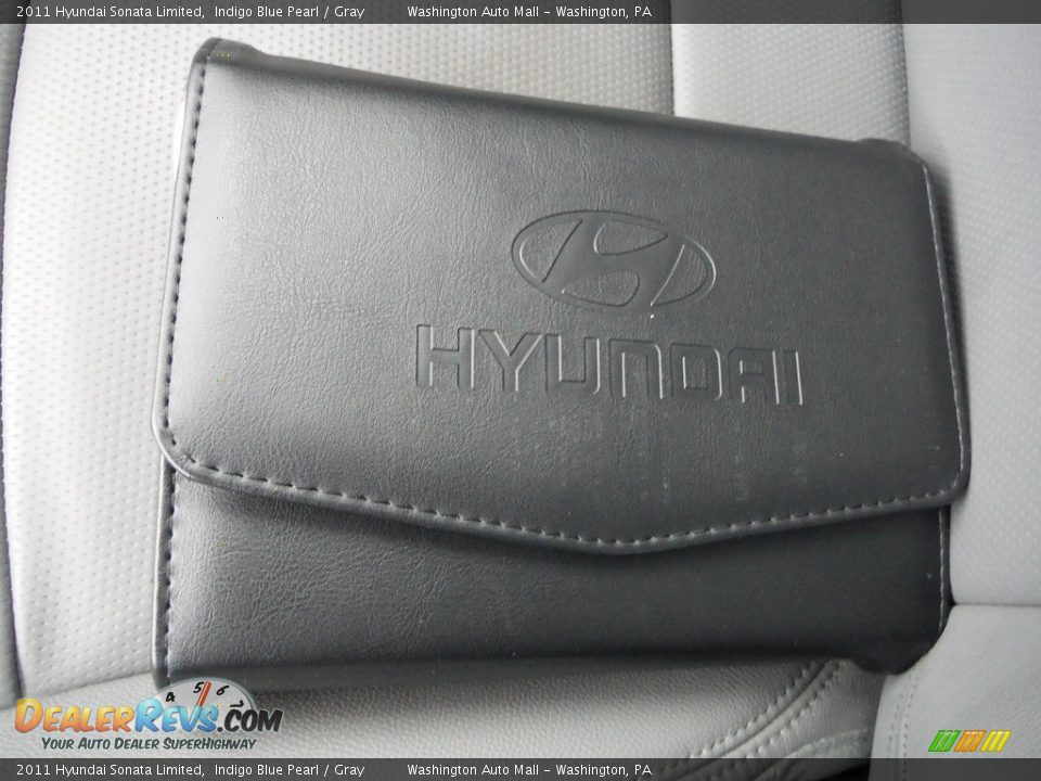 2011 Hyundai Sonata Limited Indigo Blue Pearl / Gray Photo #33
