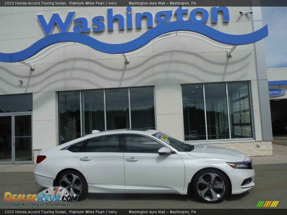 2020 Honda Accord Touring Sedan Platinum White Pearl / Ivory Photo #2