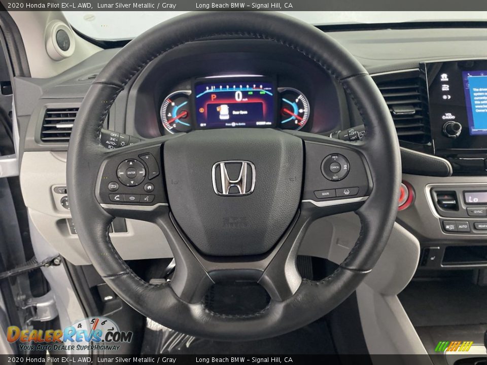 2020 Honda Pilot EX-L AWD Lunar Silver Metallic / Gray Photo #17