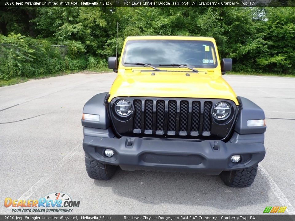 2020 Jeep Wrangler Unlimited Willys 4x4 Hellayella / Black Photo #2