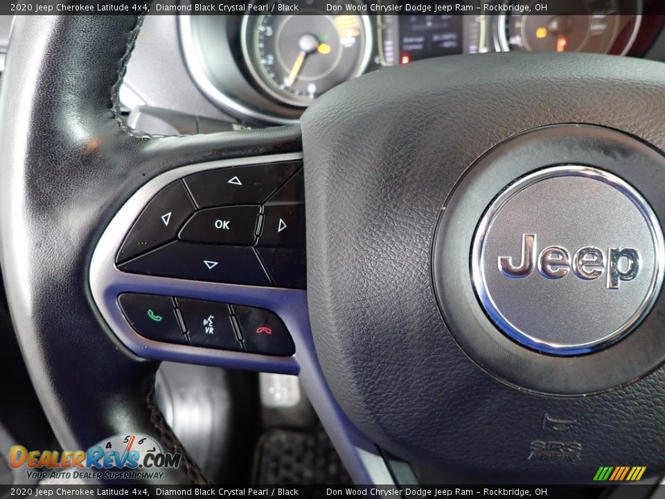2020 Jeep Cherokee Latitude 4x4 Diamond Black Crystal Pearl / Black Photo #17