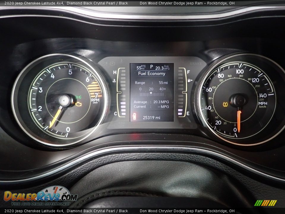 2020 Jeep Cherokee Latitude 4x4 Diamond Black Crystal Pearl / Black Photo #19